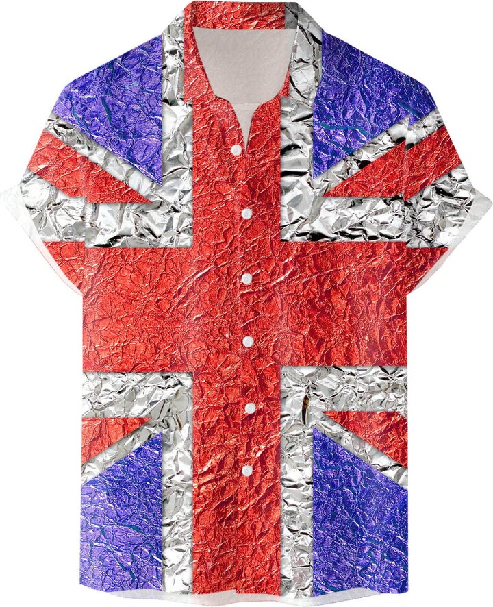 COOFANIN Jubilee Shirts Plus Size Linen Shirts for Men Slim Fit