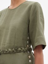 Thumbnail for your product : BELIZE Genesis Belted Linen Mini Dress - Khaki