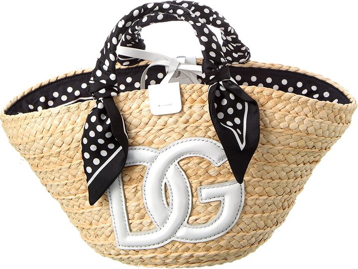 Dolce & Gabbana Kendra Straw & Leather Tote ShopStyle