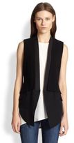 Thumbnail for your product : Haute Hippie Layered-Panel Crepe Vest