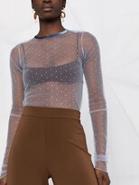 Thumbnail for your product : Forte Forte Crystal-Embellished Long-Sleeve Top