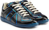 Thumbnail for your product : Maison Margiela Patent Leather Sneakers with Metallic Trims