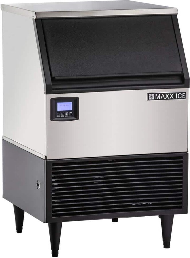 Maxx Ice Intelligent Series 24 in. W Self-Contained Commercial 199 lbs. Full Dice Ice Cubes Ice Machine in Stainless Steel