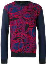 Thumbnail for your product : Versace jacquard knit sweater
