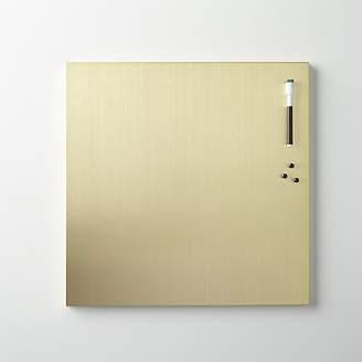 CB2 Brushed Gold Magnetic-Dry Erase Board