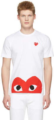 Comme des Garcons Play White Half Heart T-Shirt