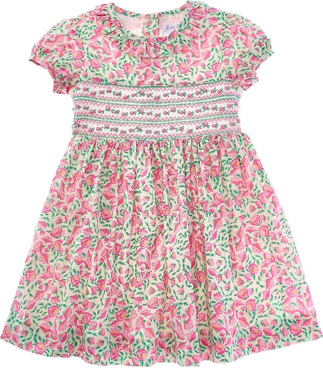 Leafy Floral Smocked Dress