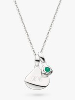 Thumbnail for your product : Kit Heath Personalised Sterling Silver Pebble and Tag Birthstone Pendant Necklace