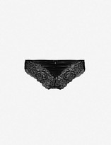 Thumbnail for your product : Panache Quinn Brazilian satin and stretch-lace briefs