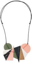 Thumbnail for your product : Oliver Bonas Maika Graphic Shapes Resin Necklace