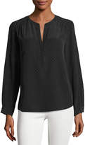 Thumbnail for your product : Joie Carita Pin-Dot Silk Shirt, Black