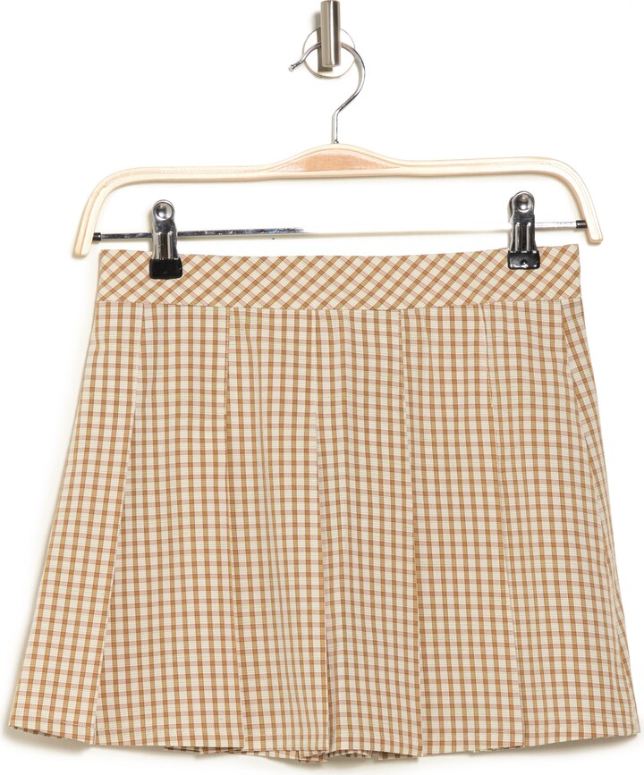 Elodie K Plaid Pleated Mini Skirt - ShopStyle
