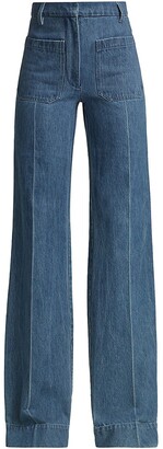 Victoria Beckham High-Waisted Patch Pocket Jeans - ShopStyle
