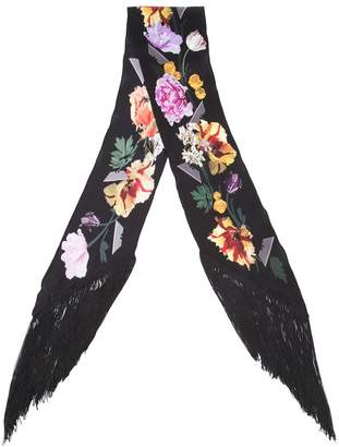Rockins 'Flora' fringed skinny scarf