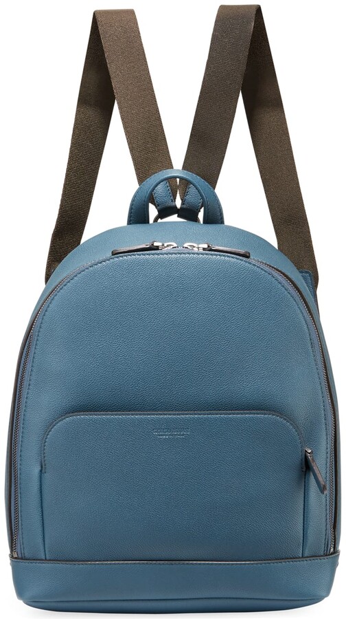 giorgio armani leather backpack