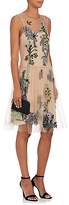 Thumbnail for your product : Alberta Ferretti Women's Jungle-Pattern Embellished Tulle Dress - Nudeflesh