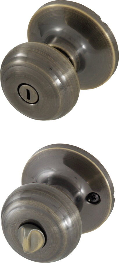 Honeywell Door Locks, Classic Knob Privacy Door Lock, Antique Brass