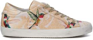 Philippe Model Tropical Birds Peach Leather Sneaker