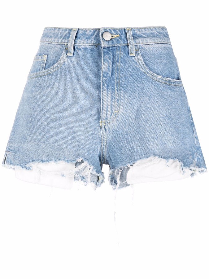 Distressed High Waisted Denim Shorts Shop The World S Largest Collection Of Fashion Shopstyle