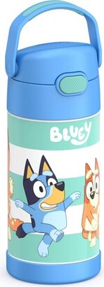 THERMOS FUNTAINER 12 Ounce Stainless Steel Vacuum Insulated Kids Straw  Bottle, Bluey