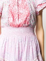 Thumbnail for your product : LoveShackFancy Square-Neck Floral Print Dress
