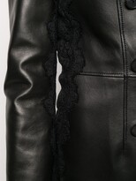 Thumbnail for your product : Alexander McQueen Lace Hem Double-Breasted Coat