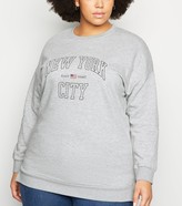 Thumbnail for your product : New Look Curves Collegiate Slogan Sweatshirt
