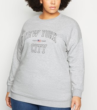 New Look Curves Collegiate Slogan Sweatshirt