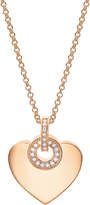 Thumbnail for your product : Bvlgari BVLGARIBVLGARI Cuore 18kt pink-gold and pave diamond necklace, Women's, pink