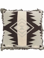 Thumbnail for your product : Alanui Intarsia-Pattern Fringed Cushion