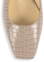 Thumbnail for your product : Jimmy Choo Mirele Croc-Embossed Leather Ballet Flats