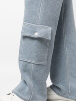 Thumbnail for your product : Barrie Blue Knitted Cargo Trousers