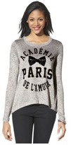 Thumbnail for your product : Junior's Paris Graphic Sweater - Gray