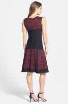 Thumbnail for your product : Tadashi Shoji Pintuck Embroidered Neoprene Fit & Flare Dress
