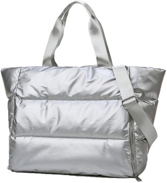 silver gym bag