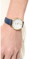 Thumbnail for your product : Kate Spade Blue Embossed Croc Metro Watch
