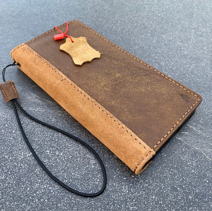 Genuine Real Leather Case For Apple Iphone 11 12 13 14 15 16 Pro Max Mini Book Wallet Cover Vintage Design Luxury