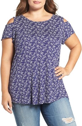 Lucky Brand Plus Size Women's Cold Shoulder Top