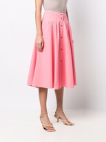 Thumbnail for your product : Forte Forte cotton A-line midi skirt