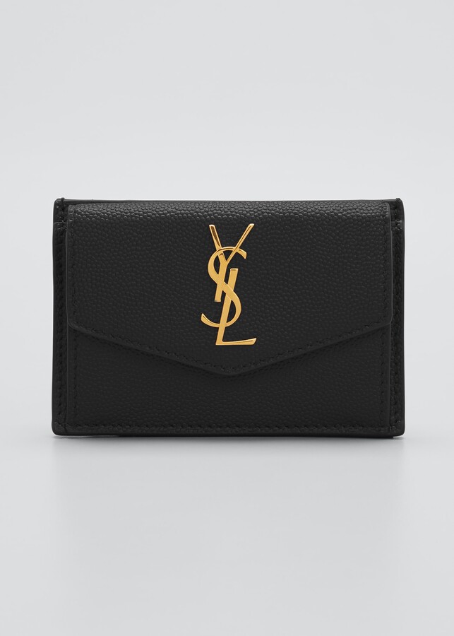 Saint Laurent Flap Top Leather Envelope Wallet ShopStyle