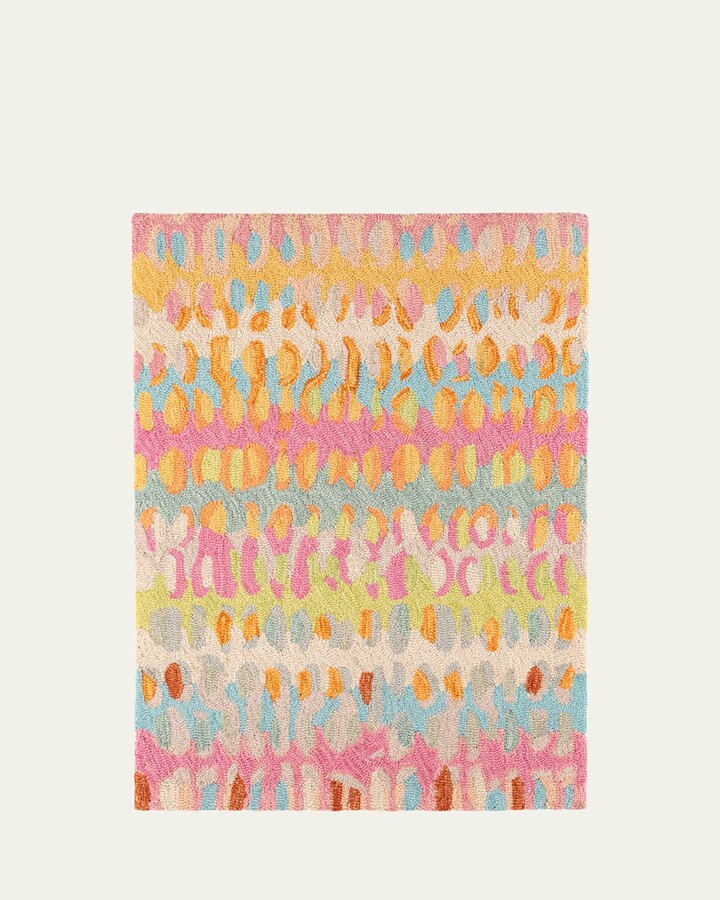 Annie Selke Paint Chip Confetti Micro-Hooked Rug, 6' x 9'