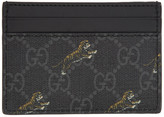 Thumbnail for your product : Gucci Black GG Tiger Card Holder