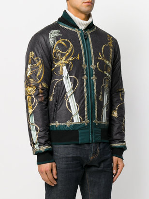 Dolce & Gabbana sword print bomber jacket