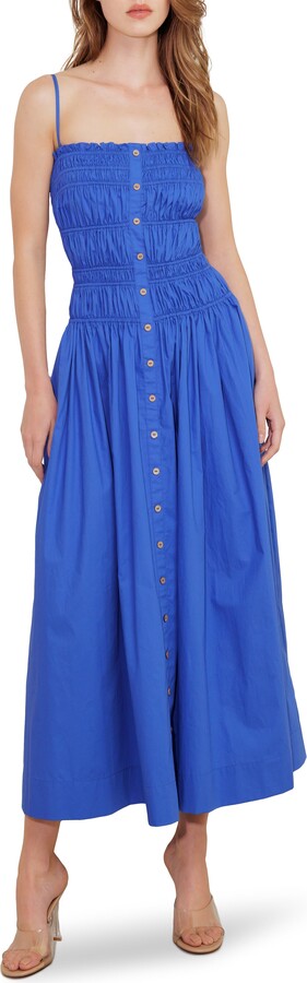 FREEMARKET Shirred Cotton Maxi Sundress
