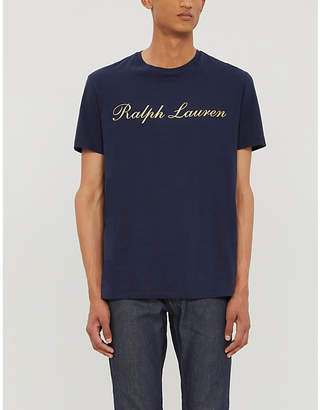 Ralph Lauren Purple Label Rubberised-logo cotton-jersey T-shirt