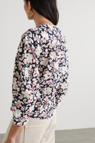 Thumbnail for your product : Etoile Isabel Marant Ditta Lace-trimmed Floral-print Cotton Blouse - Black