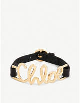 Chloe Logo-detail leather bracelet 