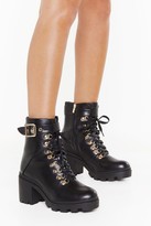 nasty gal combat embellished boots