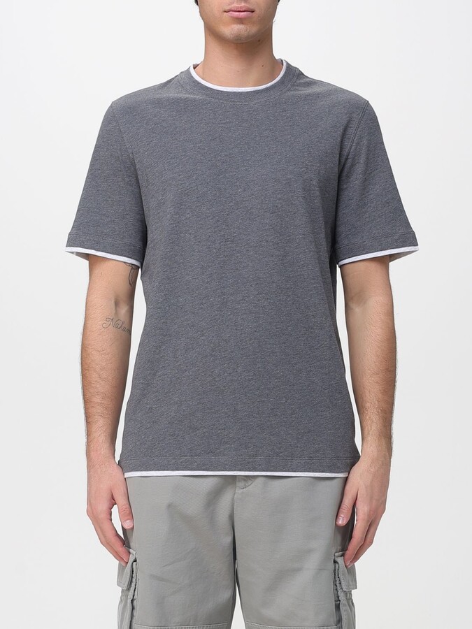Brunello Cucinelli T-Shirt Men color Mouse Grey