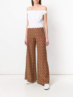 M Missoni knitted flared trousers